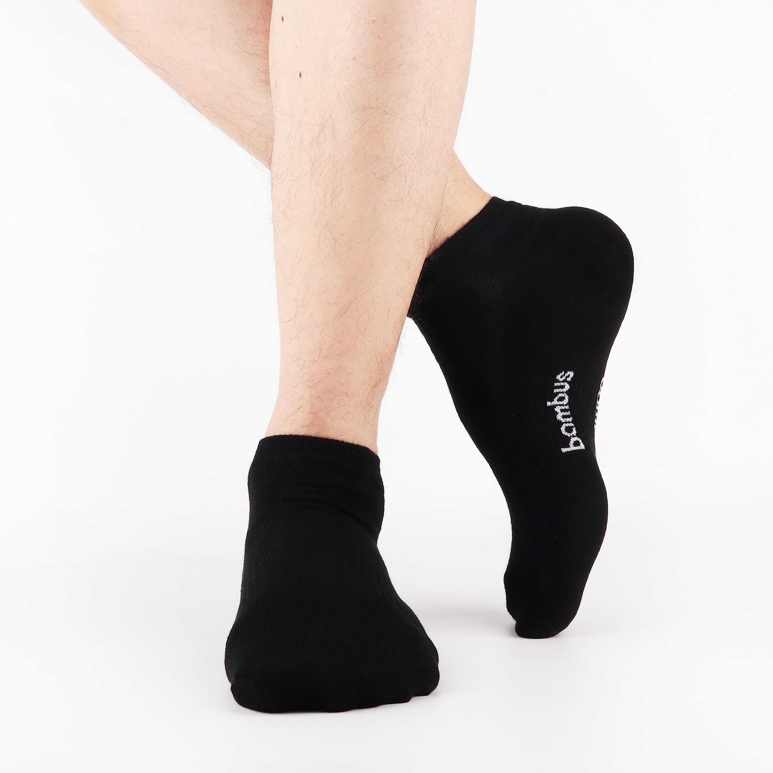Jeasona 8 Pares Calcetines Bambu Hombre 43-46 Calcetines Diabeticos Hombr Tobilleros Negro Antisudor Transpirables Finos sin Goma Meias Homem Verano