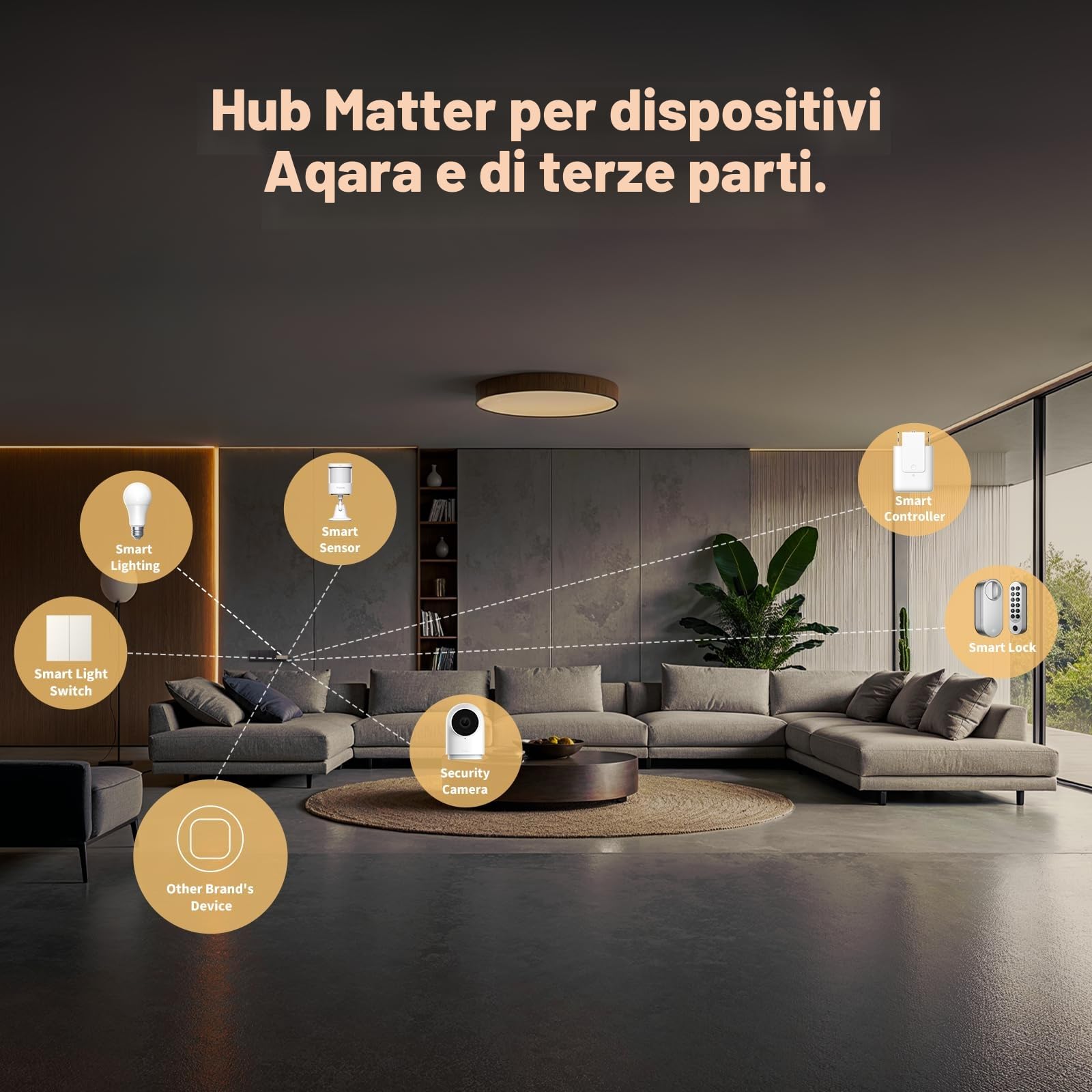 Aqara Intelligente Hub M100 per domotica, Controller Matter, Thread Border Router, con Aqara Zigbee, Wi-Fi, supporta Apple Home, Amazon Alexa, Google Home, SmartThings, IFTTT, Home Assistant