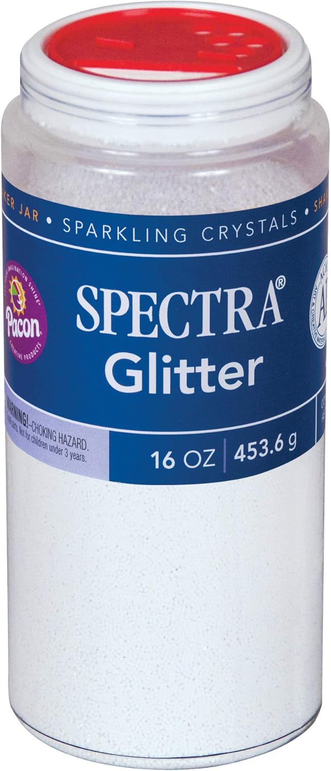 Pacon P0091390 Spectra Glitter Sparkling Crystals, Iridescent, 16-Ounce Jar : Everything Else
