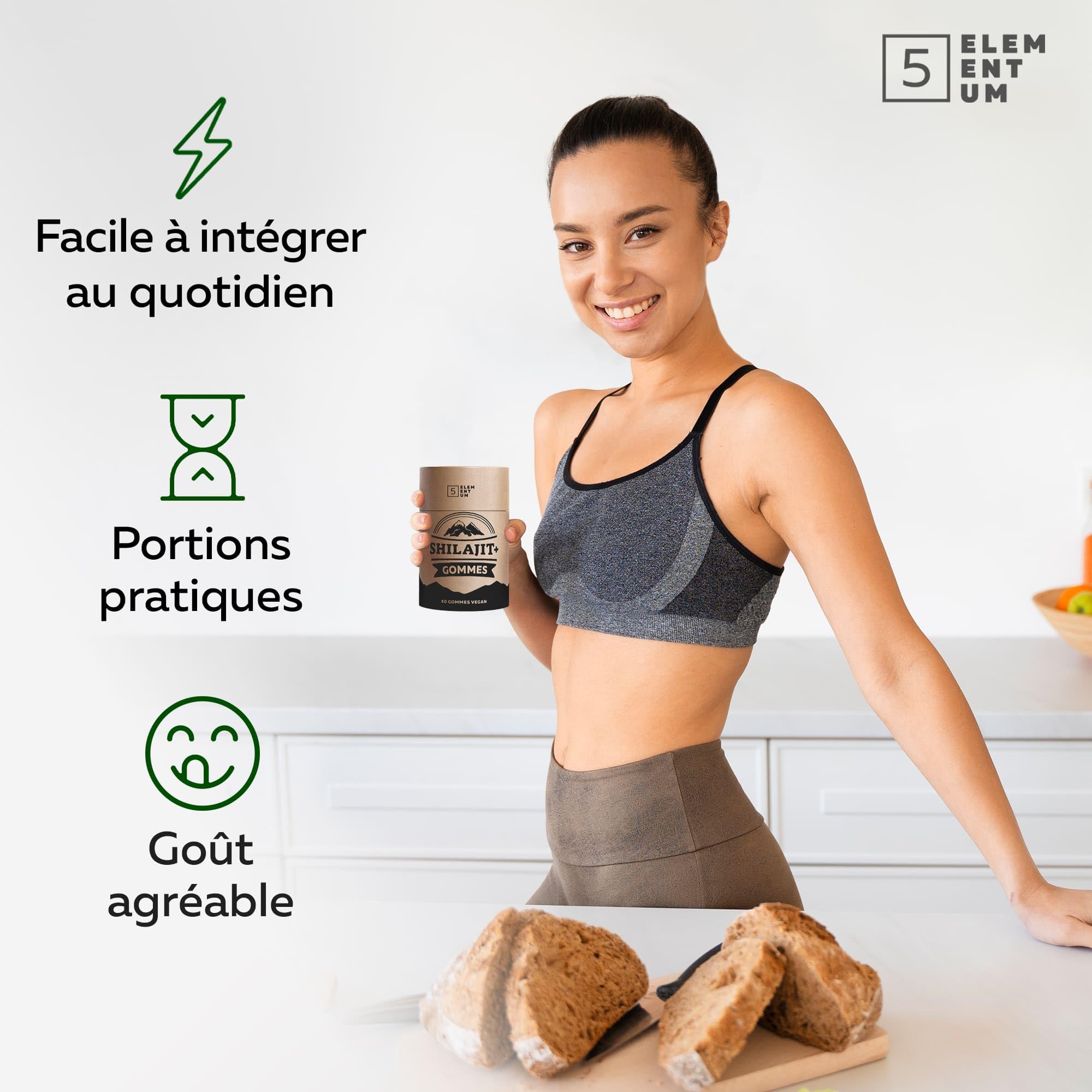 Shilajit Gummies Pure Himalaya – 60 Gommes Naturelles Sans Sucre, Vegan – 1600 mg par Jour avec Baies Tibétaines – Shilajit Pur Original – Goût Agréable, Fabriqué en Allemagne