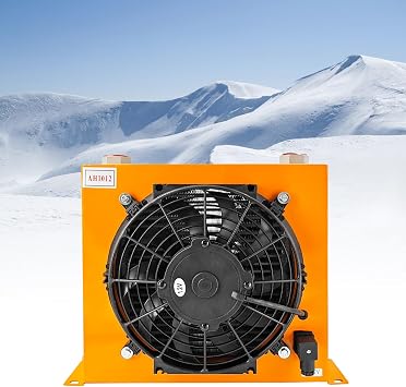 مبرد زيت هيدروليكي AH1012T-CA 12VDC مع مروحة 120 وات 100 لتر/دقيقة مبرد هواء هيدروليكي مبرد زيت مبرد بالهواء لحام دقيق ومروحة فعالة