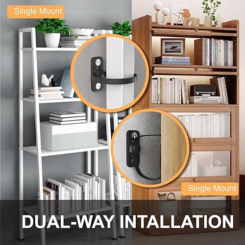 Miniatura 2 de ICERO Correas para muebles (paquete de 12) Kit de anclajes para muebles antipuntas, anclajes de pared para gabinete que protegen a los niños