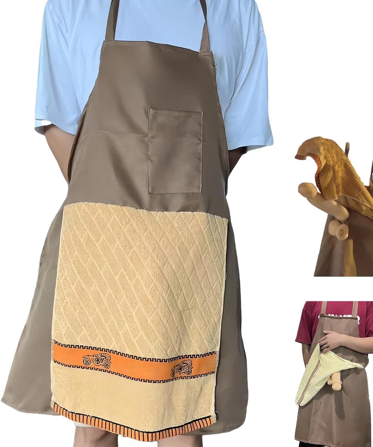Chef's Prank Apron, Creative Prank Aprons for Men, Surprise Hiding in the Pocket Funny Apron