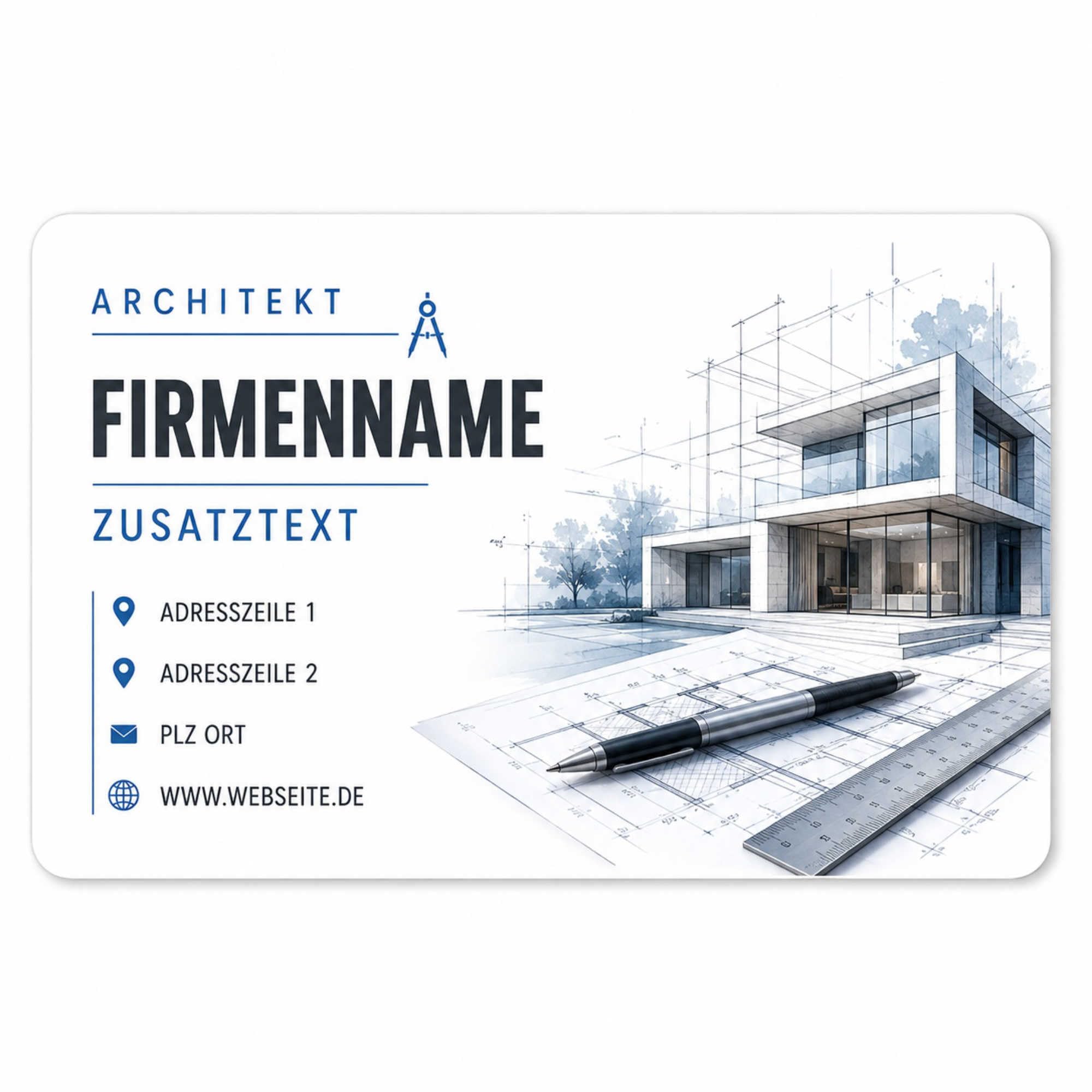Visitenkarten erstellen - 1000 Stück - Architekt - beidseitig