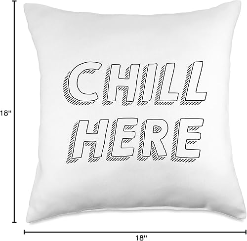 Miniatura 6 de BoredKoalas Pillows Chill Here - Divertida almohada de humor de broma, 16 x 16 pulgadas, multicolor