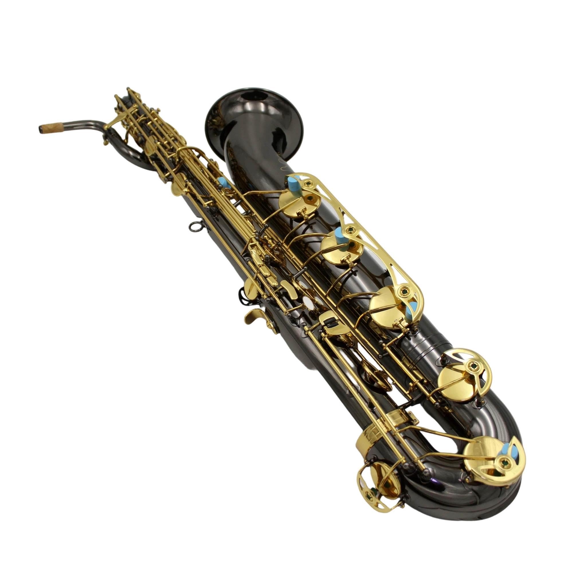 Saxophon Baritonsaxophon Mit Schwarzen Nickel- Und Goldtasten