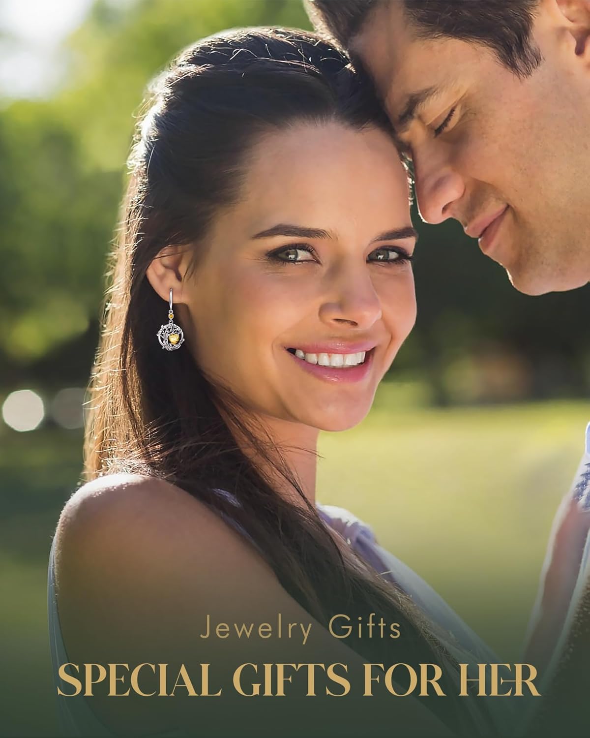 FANCIME Valentines Day Gift Tree of Life Dangle Drop Earrings 925 Sterling Silver Dainty Round Gemstone Birthstone Earring Fine Jewelry Birthday Gifts for Her Women - Image 4