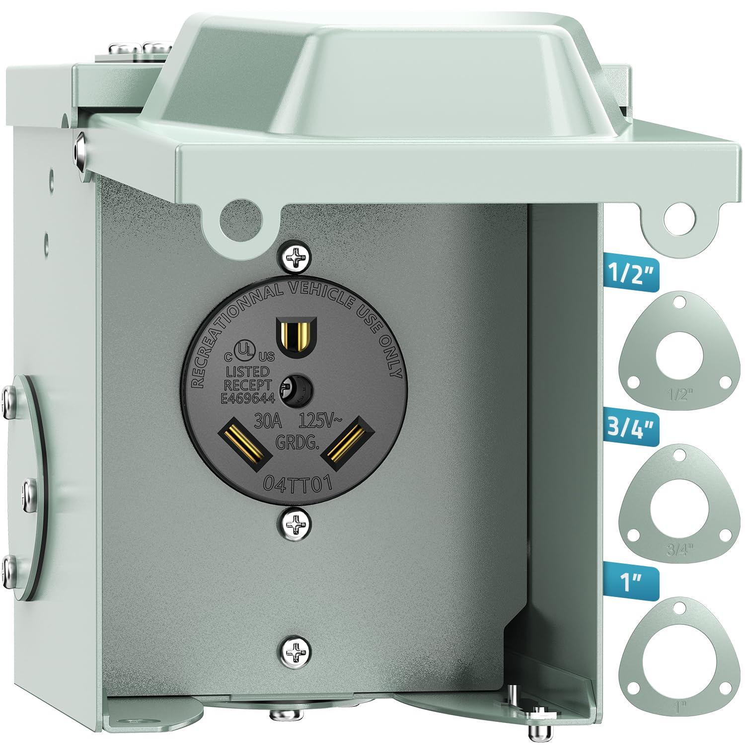 PAULINN 30 Amp RV Power Outlet Box, Nema TT-30R 125V
