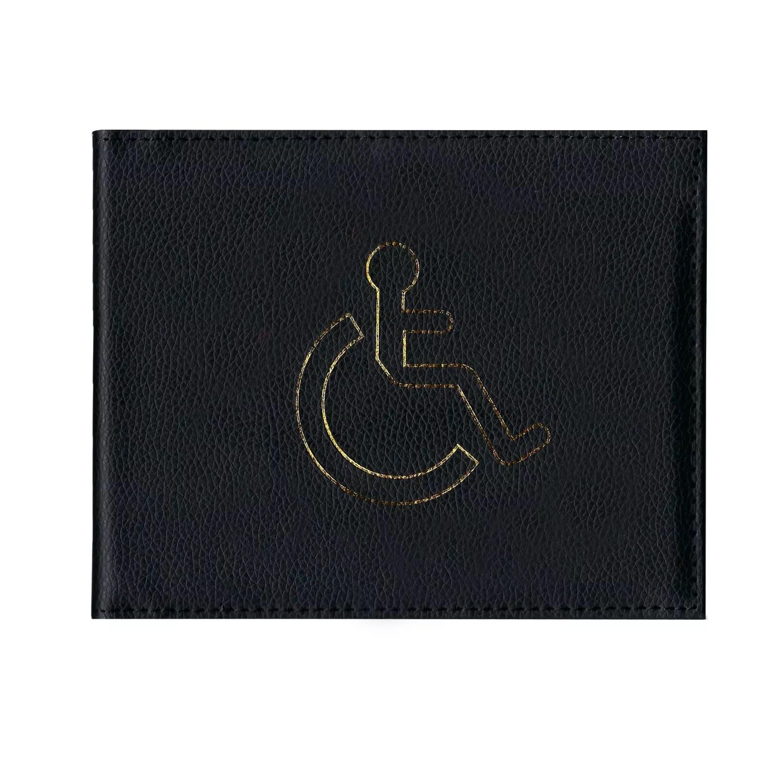 Disabled Badge Holder Car Parking Disability Wallet Blue Badge (Choose Colour) (Black)