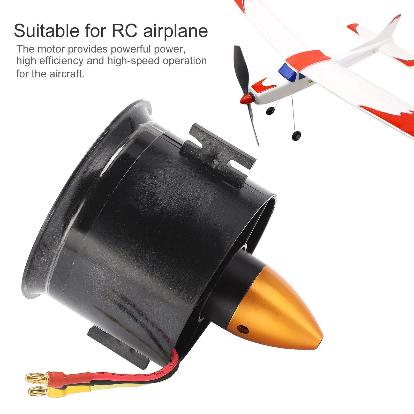 VGEBY 70mm EDF wentylator kanałowy 6-łopatkowy z silnikiem bezszczotkowym QF2822-3000KV 4S do samolotów RC