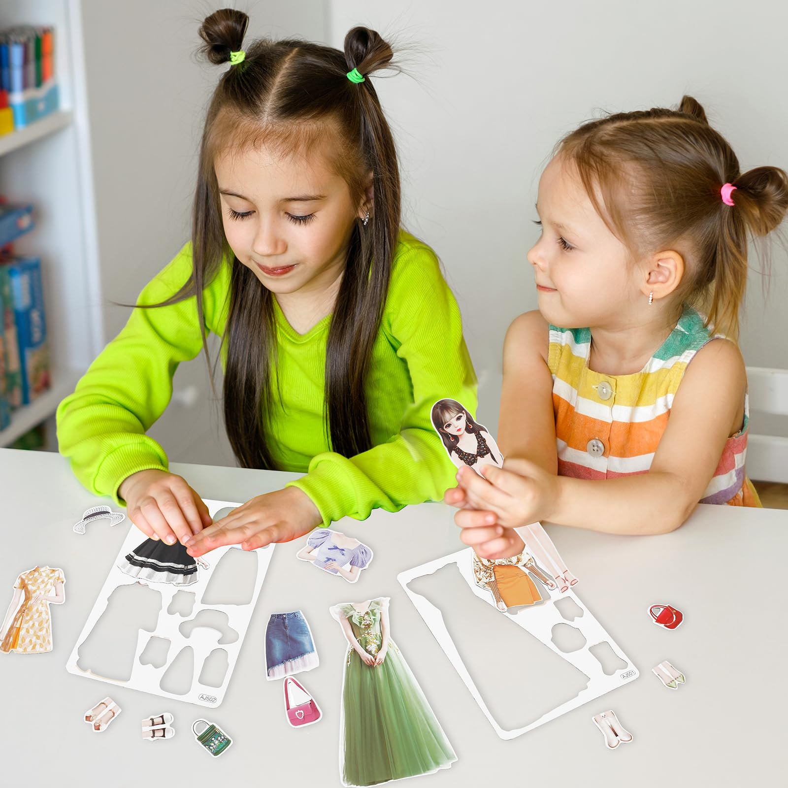 Neamou Muñecas Magnéticas Para Vestir | Juego De Rompecabezas Creativo Para Niñas | Juguete Imaginativo Con Combinaciones De Ropa Ilimitadas