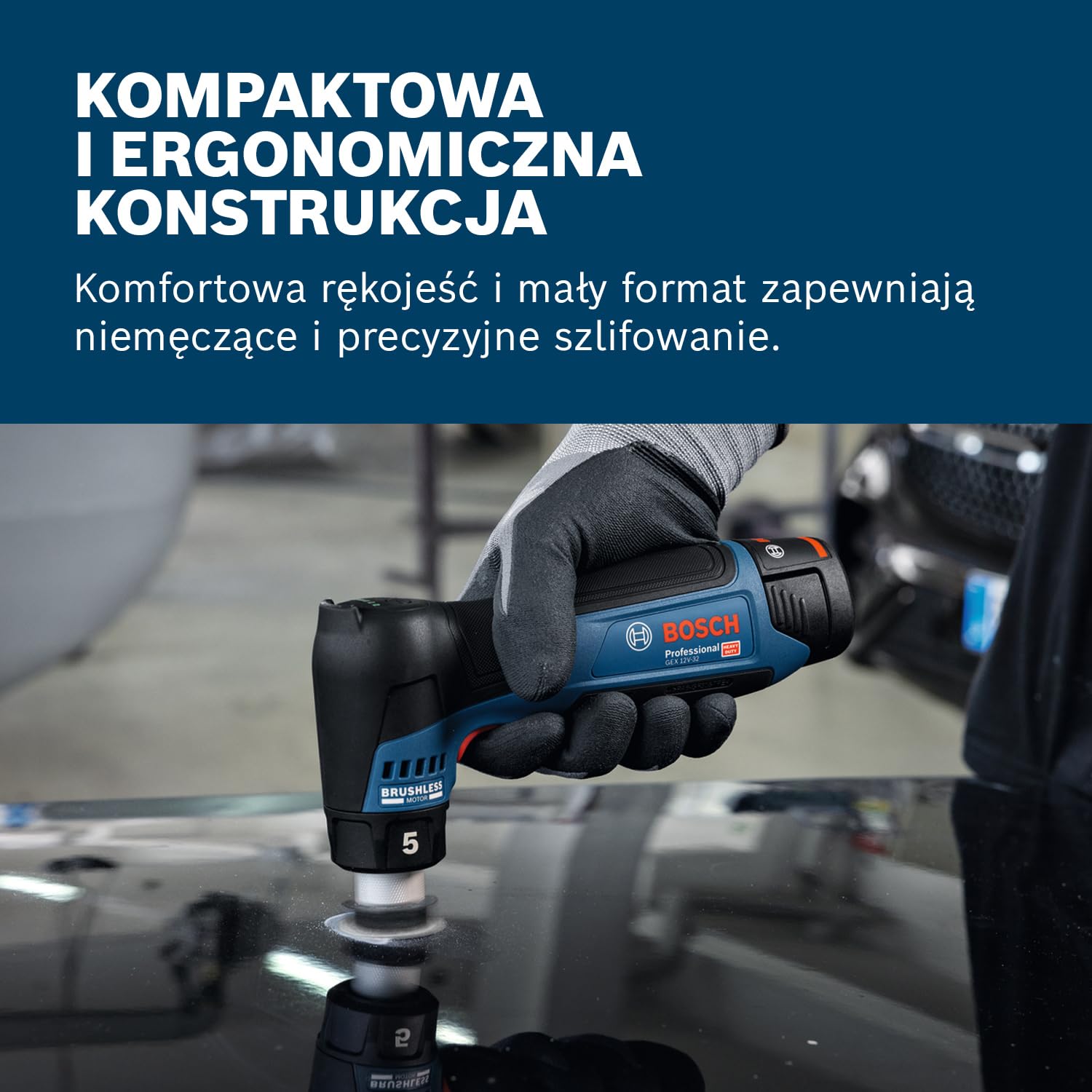Bosch PRO 12V System Akumulatorowa szlifierka mimośrodowa GEX 12V-32 (talerz oporowy 32 mm z mocowaniem na rzepy, talerz oporowy 32 mm z mocowaniem na klej)