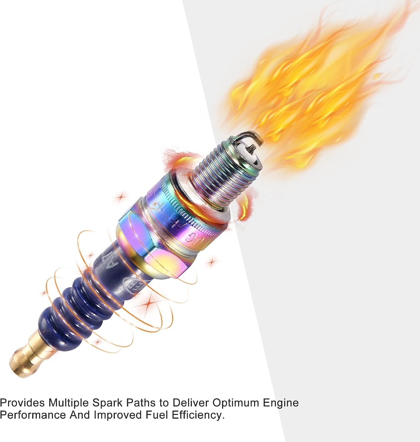 GOOFIT High Performance Motorcycle A7TC Spark Plug 50cc 70cc 90cc 110cc ATV 150cc Ignition Plug Moped Go Kart Scooter Pack of 4