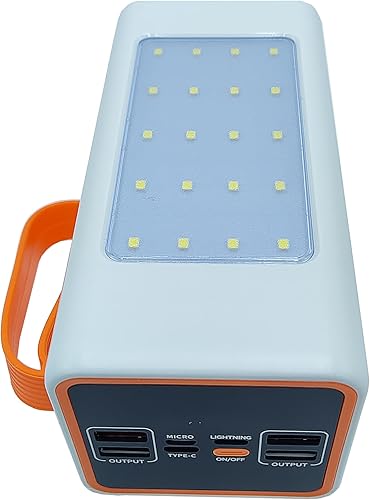 Miniatura 5 de Cargador de banco de energía portátil de alta capacidad 90000 mAh, luz LED para exteriores, pantalla LCD, salida 4USB+PD y entrada micro, rayo y
