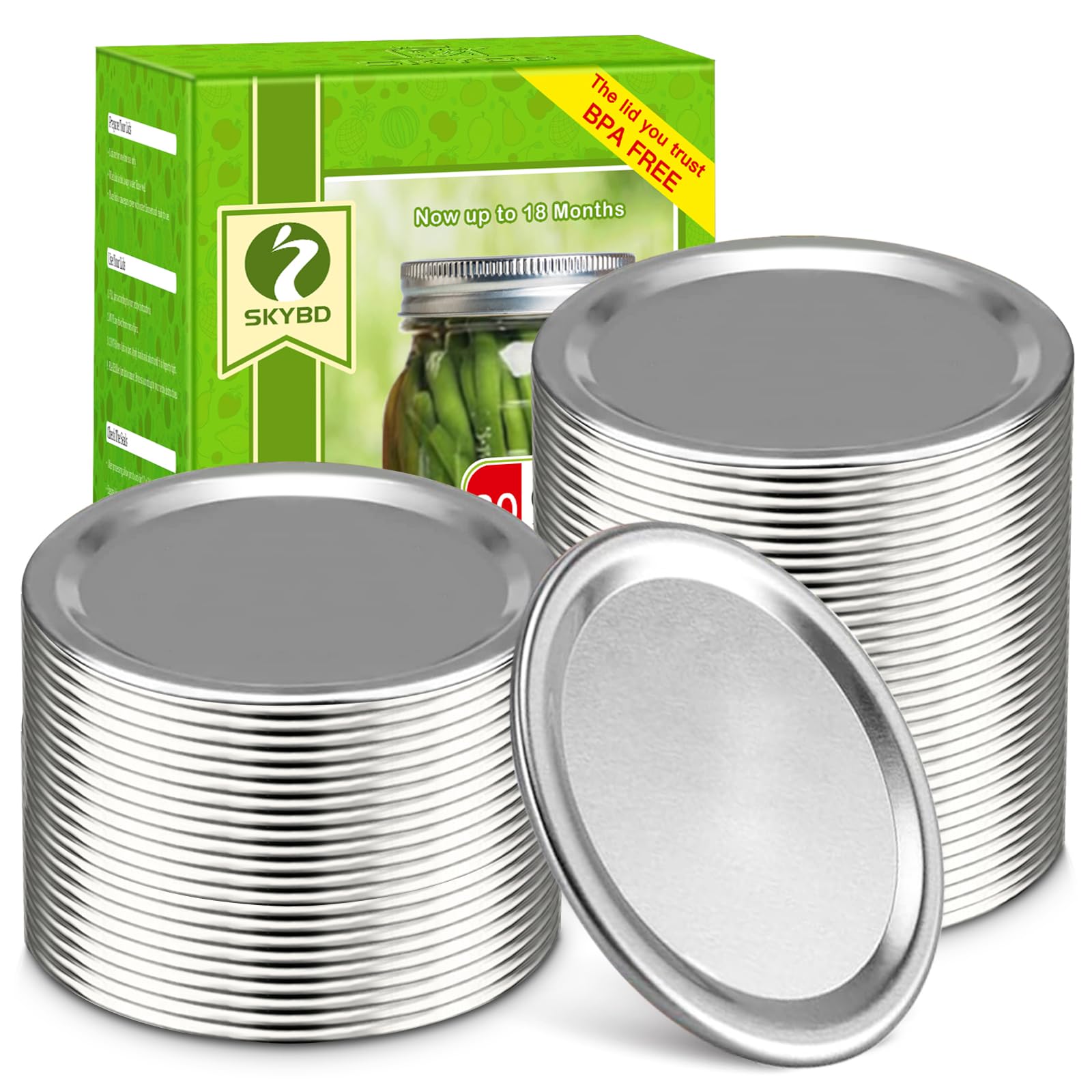 Amazon.com: 30-Count, Wide Mouth Canning Lids for Ball, Kerr Jars