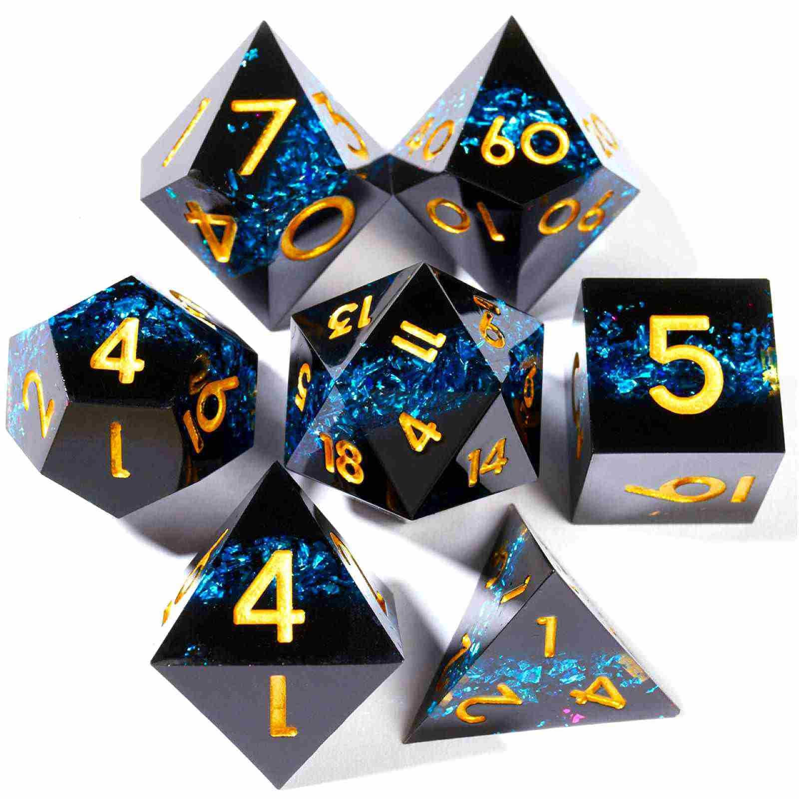 Dungeons and Dragons dice Set DND, polyhedral D&D Resin dice Set, Suitable for Role-Playing dice Game RPG Pathfinder DND dice Set