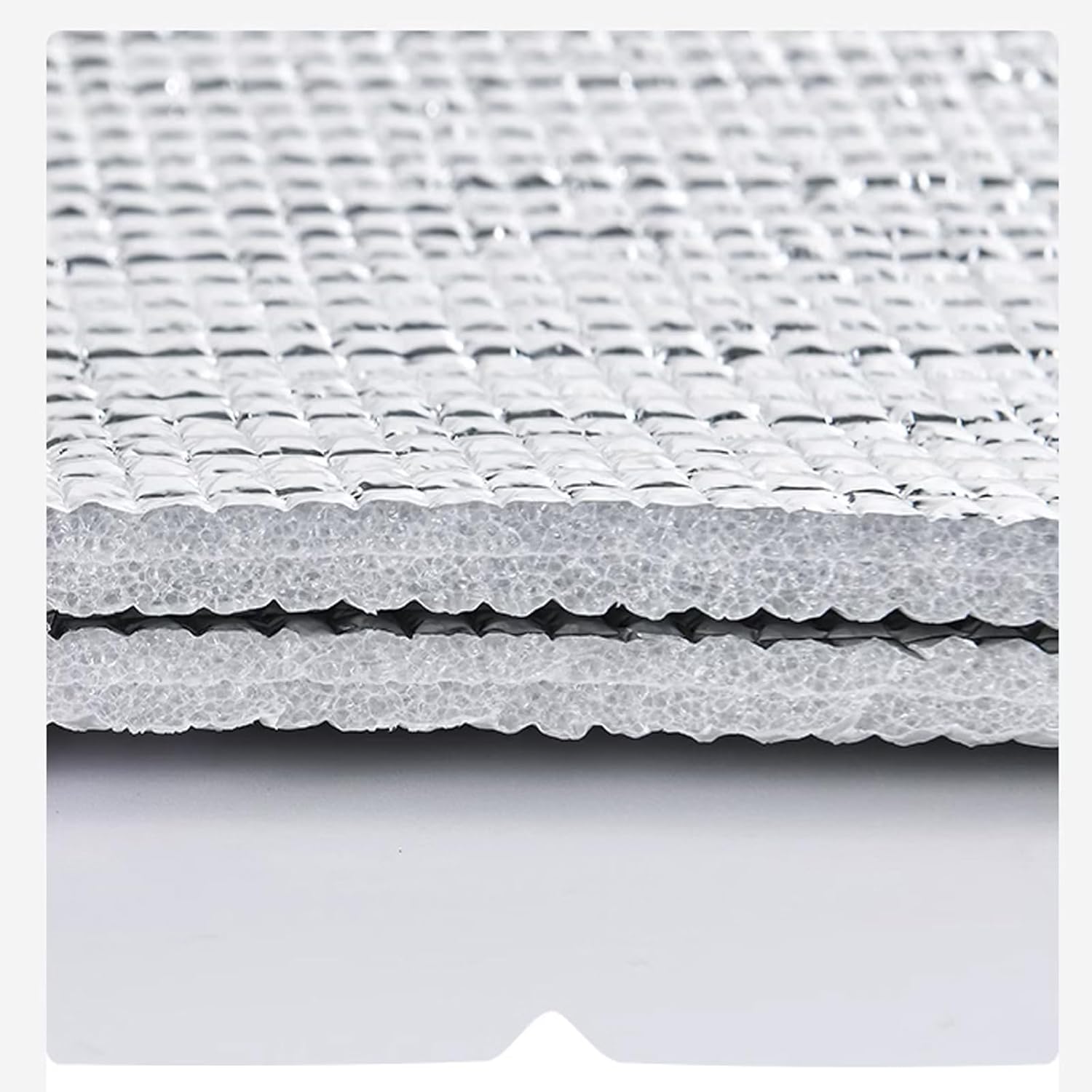 Window Aluminum Foil Insulation Film,Cooling Sun Protection Heat Blocking Window Film,Blackout Privacy Non Adhesive Window Tint,Anti UV Heat Control Reflective Window Stickers (47''x47'')