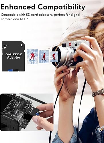 2 Pack 64GB Micro SD Card, DAUZZOX MicroSDXC Full HD Memory Card External TF Card with A1 U3 C10 UHS-I, High Speed 85MB/s, for Smartphone, Dash Cam, Camera, Monitor, with Adapter - 7