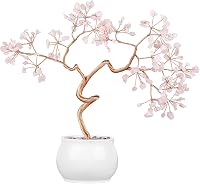 mookaitedecor Rózsakvarc Pénzfa Kristály Bonsai 8-9,5 cm Kerámia Alappal - Feng Shui Szerencsehozó Dekoráció Otthonra és Irodába

AI: I've c 1