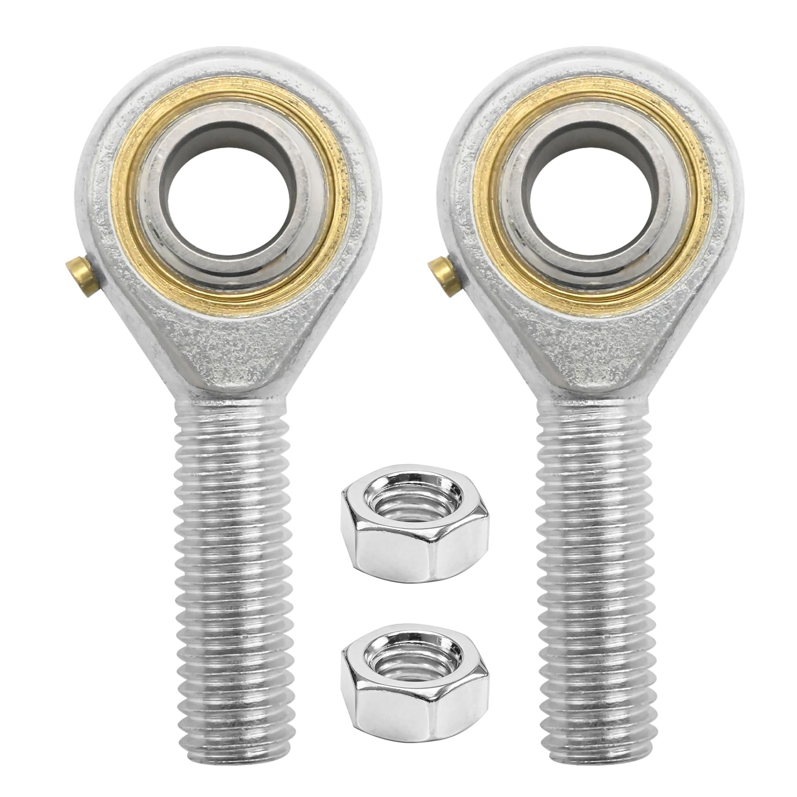MDEOOSKY Lot de 2 roulements d'extrémité de tige POS12 avec écrous à blocage, alésage de 12 mm, filetage droit M12 x 1,75, joint pré-lubrifié pour machines et automatisation