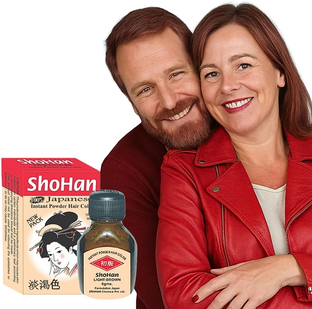 ShoHan Japanese Light Brown Hair Dye - MINIMUM BUY 6PC - 40+ Days Instant Colour Touch Up - Permanent Colour for Women - Powder For Men - Dye For Women Ammonia Free Safe Colour - Light Brown - Black Henna Powder Organic For Gray Concealer- Began Hair Color - Black Henna - Pack Of 1 (6g)
