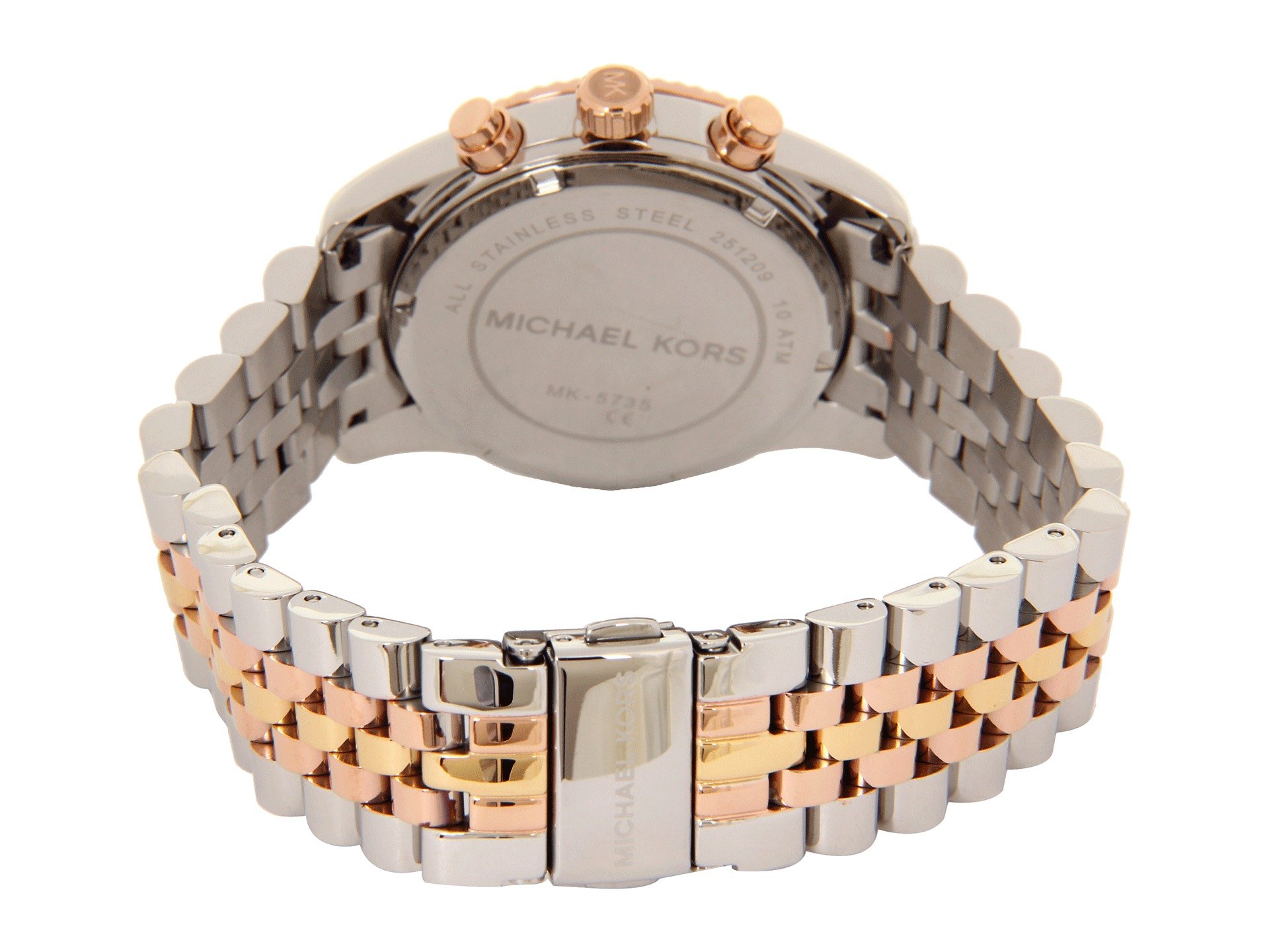 Michael Kors Lexington Watch für Damen, Quarz-Chronographenwerk mit Edelstahlarmband