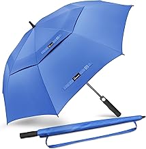 NINEMAX Large Men's Women's Golf Umbrella, 137 cm/157 cm/172 cm, Anti-Storm Golf Umbrella, Automatic Double Canopy Windproof
