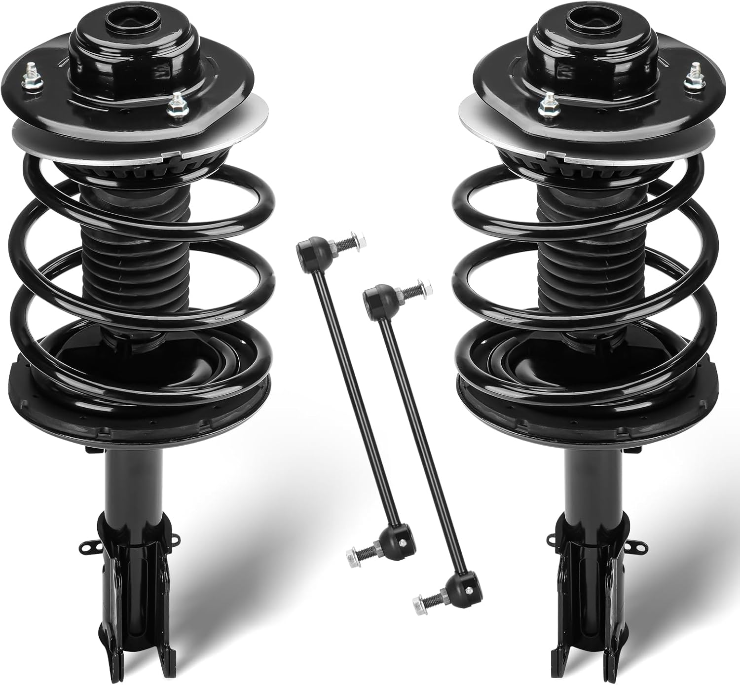 Front Struts Assembly Shock & Sway Bars End Links Fit for 2001-2007 Chrysler Town & Country FWD, Dodge Caravan 3.3L/Grand Caravan FWD, for 3.3L Voyager 01-03, Replace for 171572L, 171572R