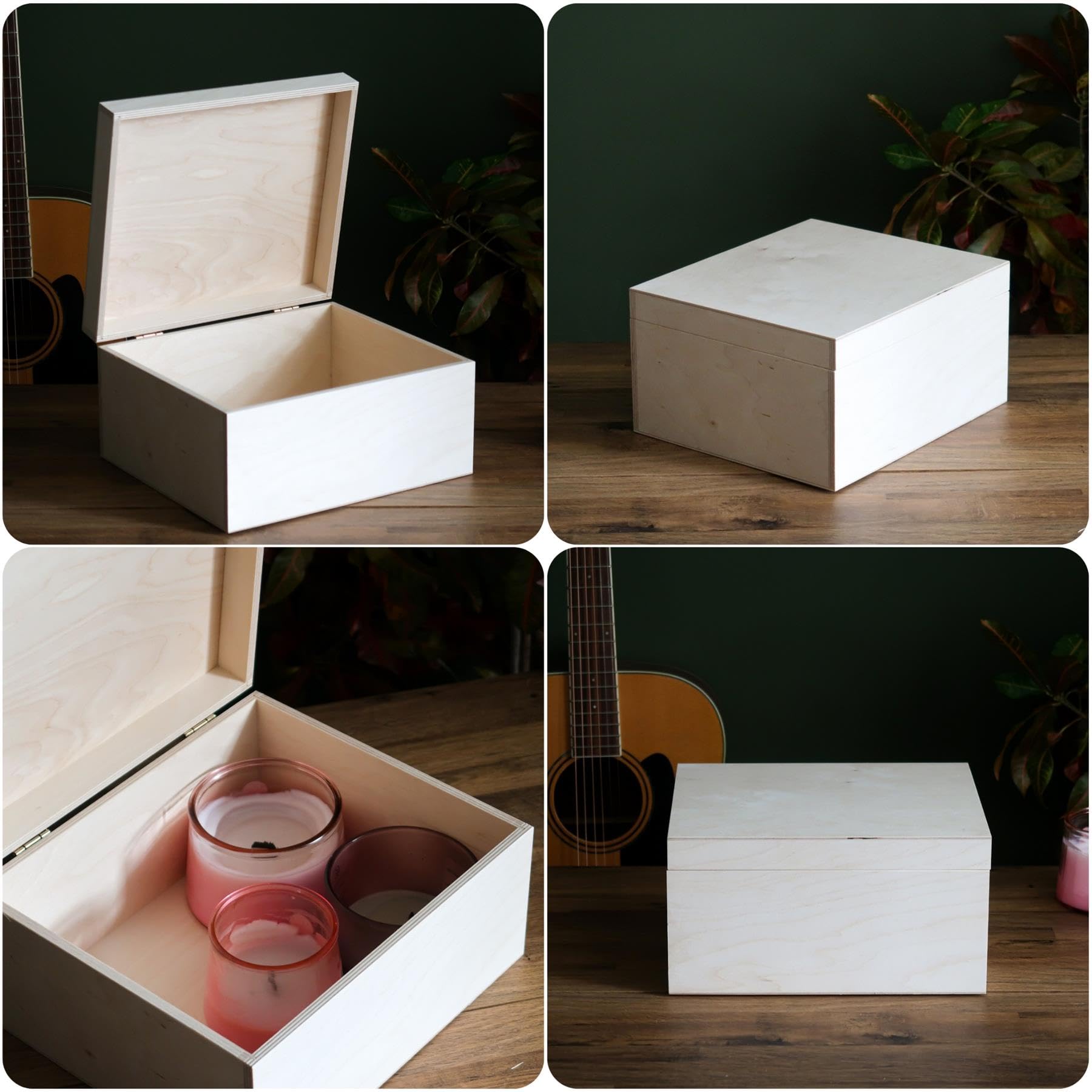 Kist met scharnier deksel extra groot / 40 x 29,8 x 23 CM - Create & Joy