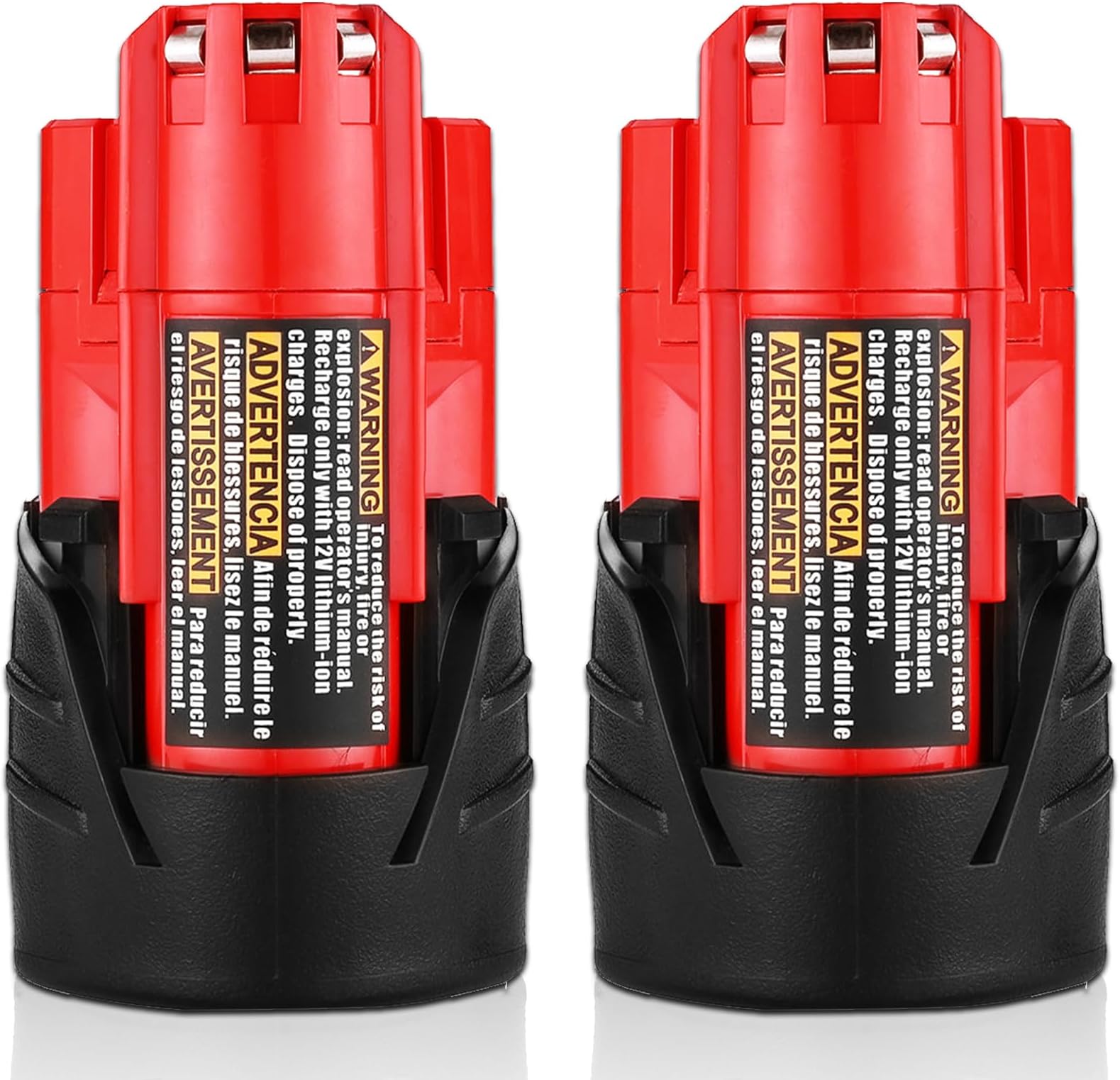 2PACK 12V 3000mAh Lithium Battery Replace for Milwaukee 12 Volt 48-11-2411 48-11-2420 48-11-2401 48-11-2402 48-11-2401 Lithium-ion Compatible with 48-11-2411 48-11-2420 48-11-2440 Cordless Power Tools