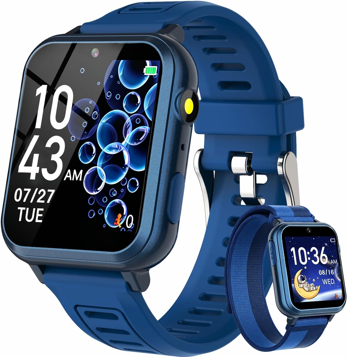 Cosjoype Kids Game Smart Watch for Kids with 39 Puzzle Games HD Touchscreen | Camera Music Player Pedometer Alarm Clock Calculator Flashlight 12/24hr Kid Watch Gift for 4-12 Year Old Boys Toys for Kid