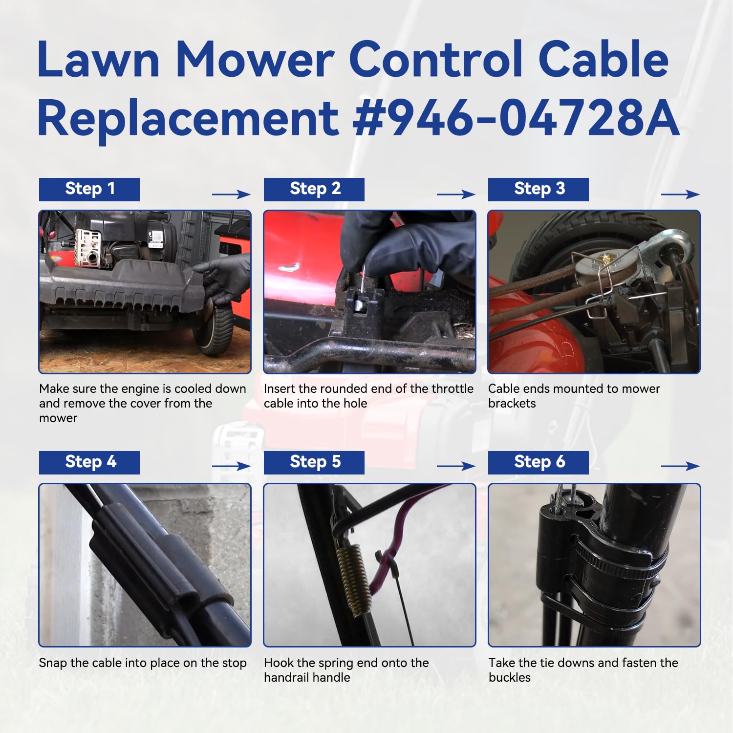 Lawn Mower Drive Cable - Craftsman, Troy Bilt Replacement -5