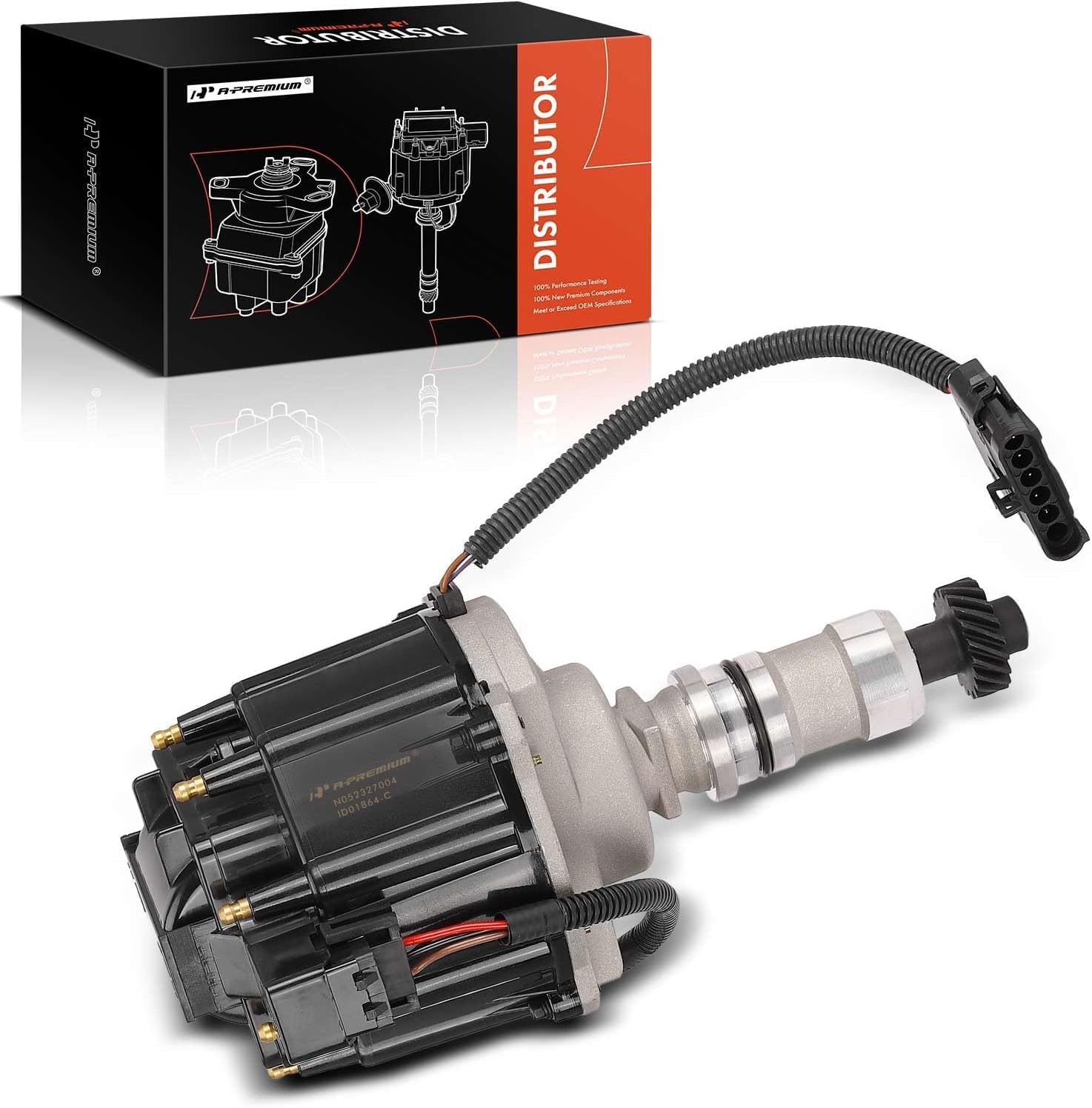 A-Premium Ignition Distributor with Cap and Rotor Compatible with Cadillac 60 Special 1993, Allante 1987-1992, Commercial Chassis 1991-1993, DeVille 1991-1995, Eldorado 1990-1993, Fleetwood, Seville