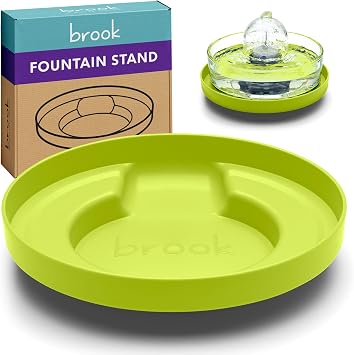 Brook Fountain Stand Carry Tray for Glass Cat & Dog Fountains, Lime