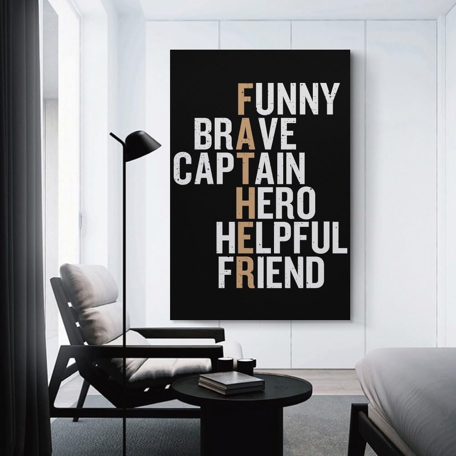 Junmoney Fathers Day Fathers Decorative Wall Artwork, 12x18inch(30x45cm), for Corridors, Hallways Or Apartment Entries, Home Artwork for First Impressions