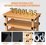 Heavy Duty Workbench Bracket Kit – Set of 4 Steel 3-Way Brackets for 4x4 and 2x4 Lumber, Ideal for DIY Garage Work Bench Legs, Woodworking Tables, Workshop Shelves, Planer Stands, and Kitchen Islands