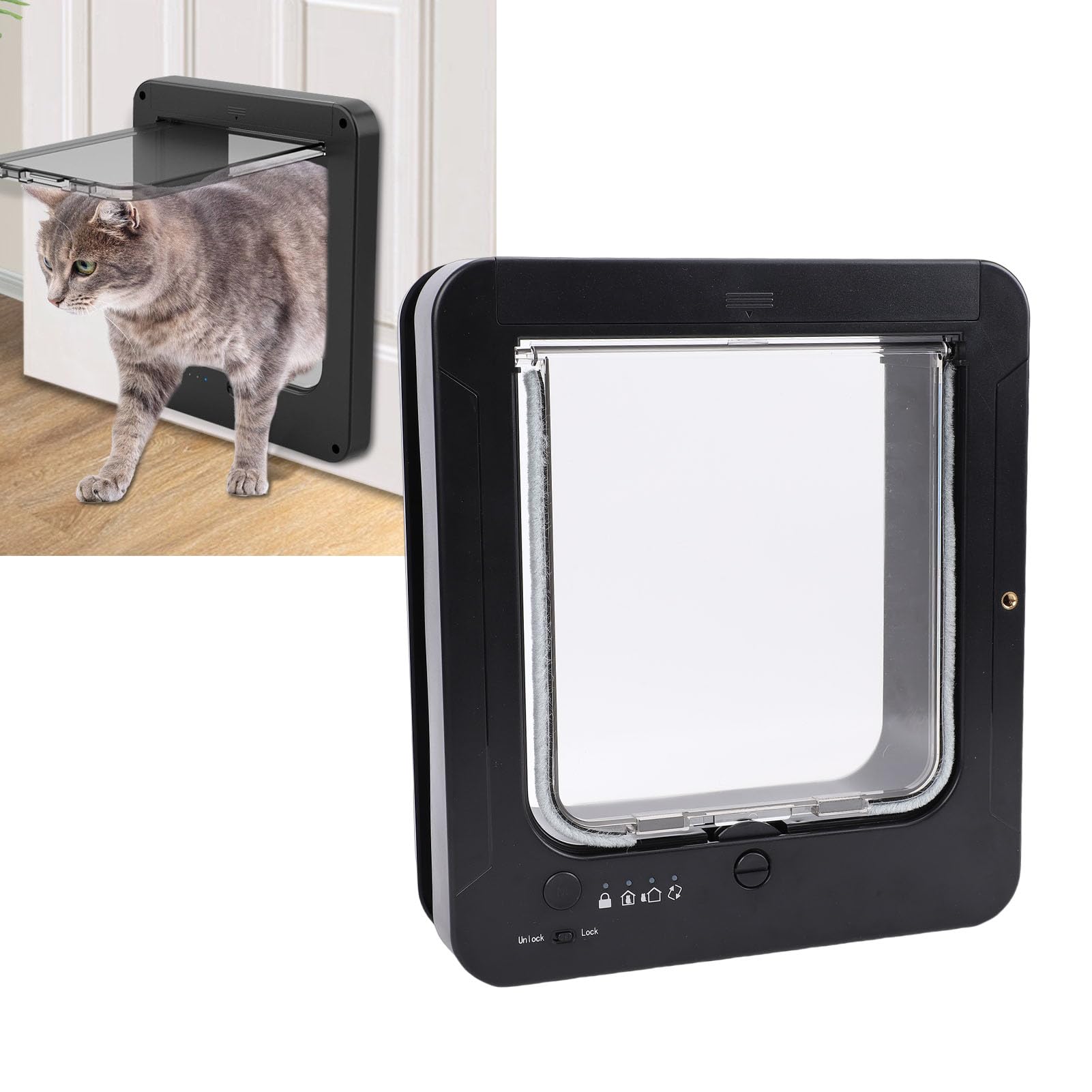 Amazon.co.jp: Zerodis スマート自動ペットドア 猫と犬用 最大25ポンド