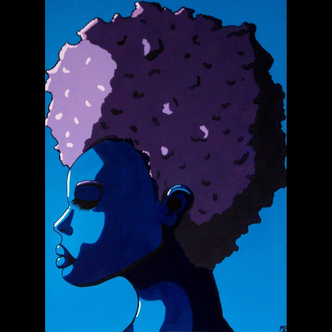 Original Pop Art Portrait Painting by Mike Best - Lonely