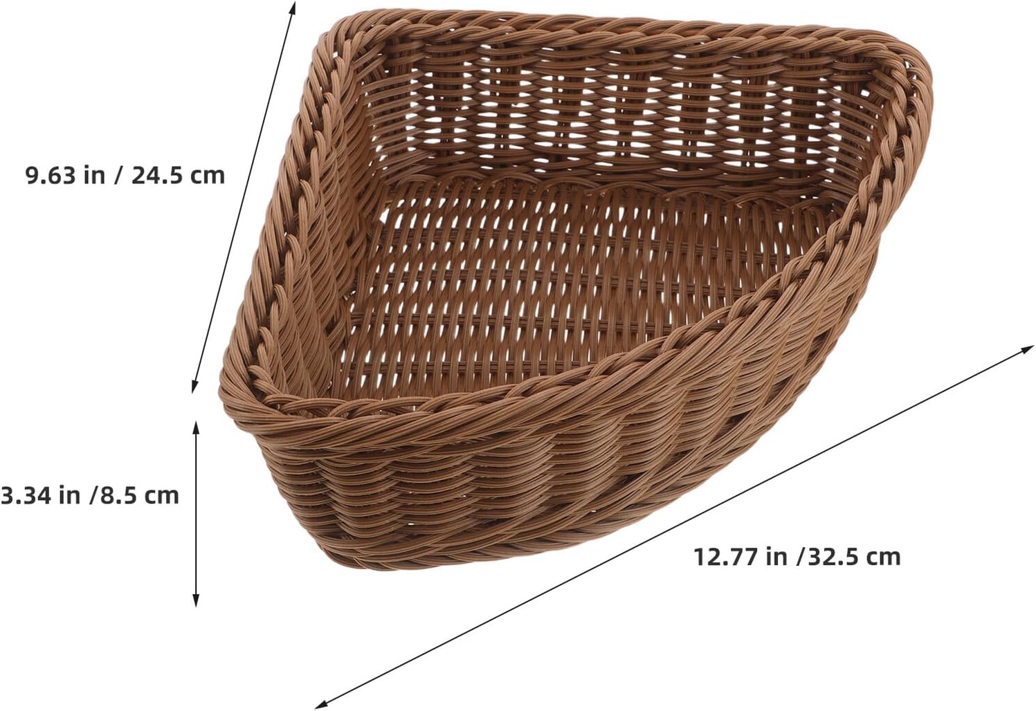 DOITOOL 2pcs Triangle Corner Storage Baskets Plastic Rotating Base, Small Triangle Shelf Organizers