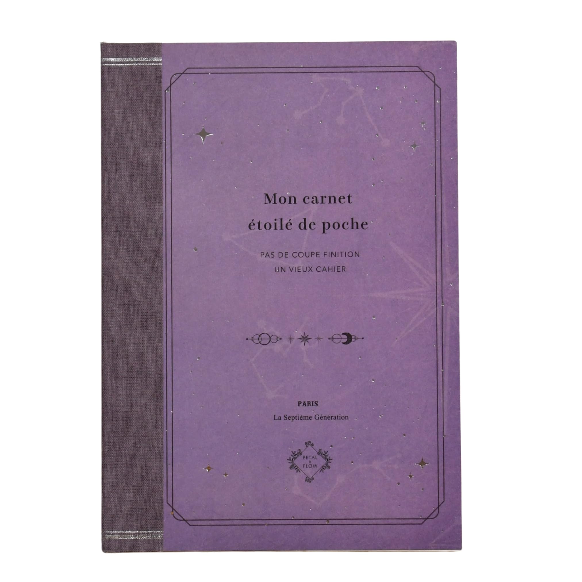PETAL &amp; FLOW B6 Size Rough NoteBook 5" x 7", 288 pages (144 sheets), Vintage Style (Galaxy)