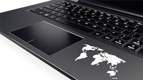 Calcomanía de mapa del mundo. Detalles increíbles. Haz clic para ver las opciones de tamaño y color (4.5 x 2.5 pulgadas, blanco)