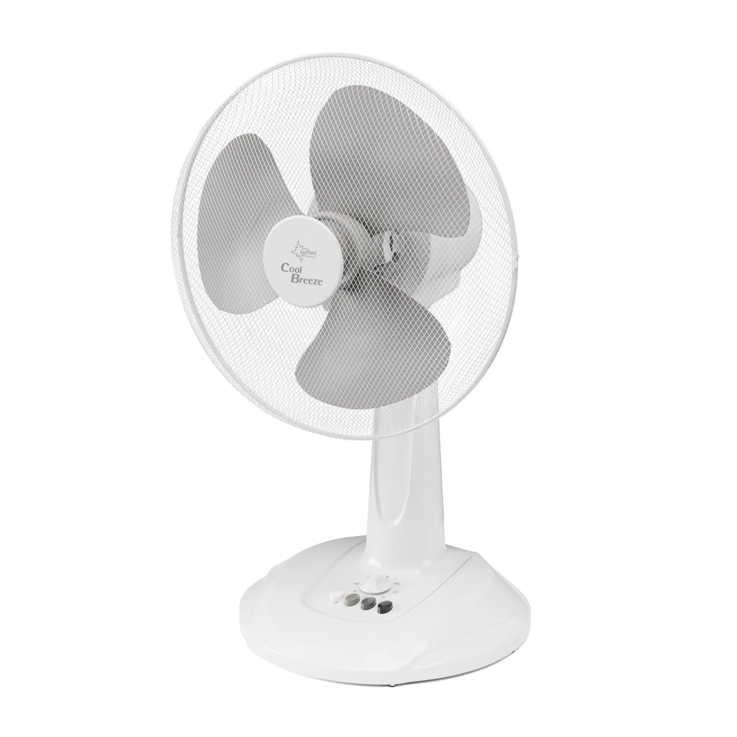 SUNTEC ventilador de sobremesa CoolBreeze 3.000 TV [30 cm Ø aspas, 3 velocidades, oscilante, temporizador de 2 h, 40 W]