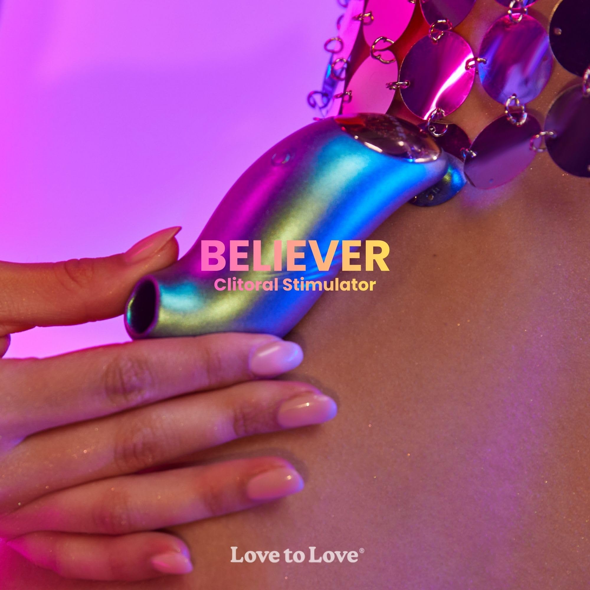 Love to Love Believer – Stimolatore clitorideo a suzione con tecnologia flapping, sex toy da donna telecomandato in silicone, ricaricabile, impermeabile IPX7, formato viaggio