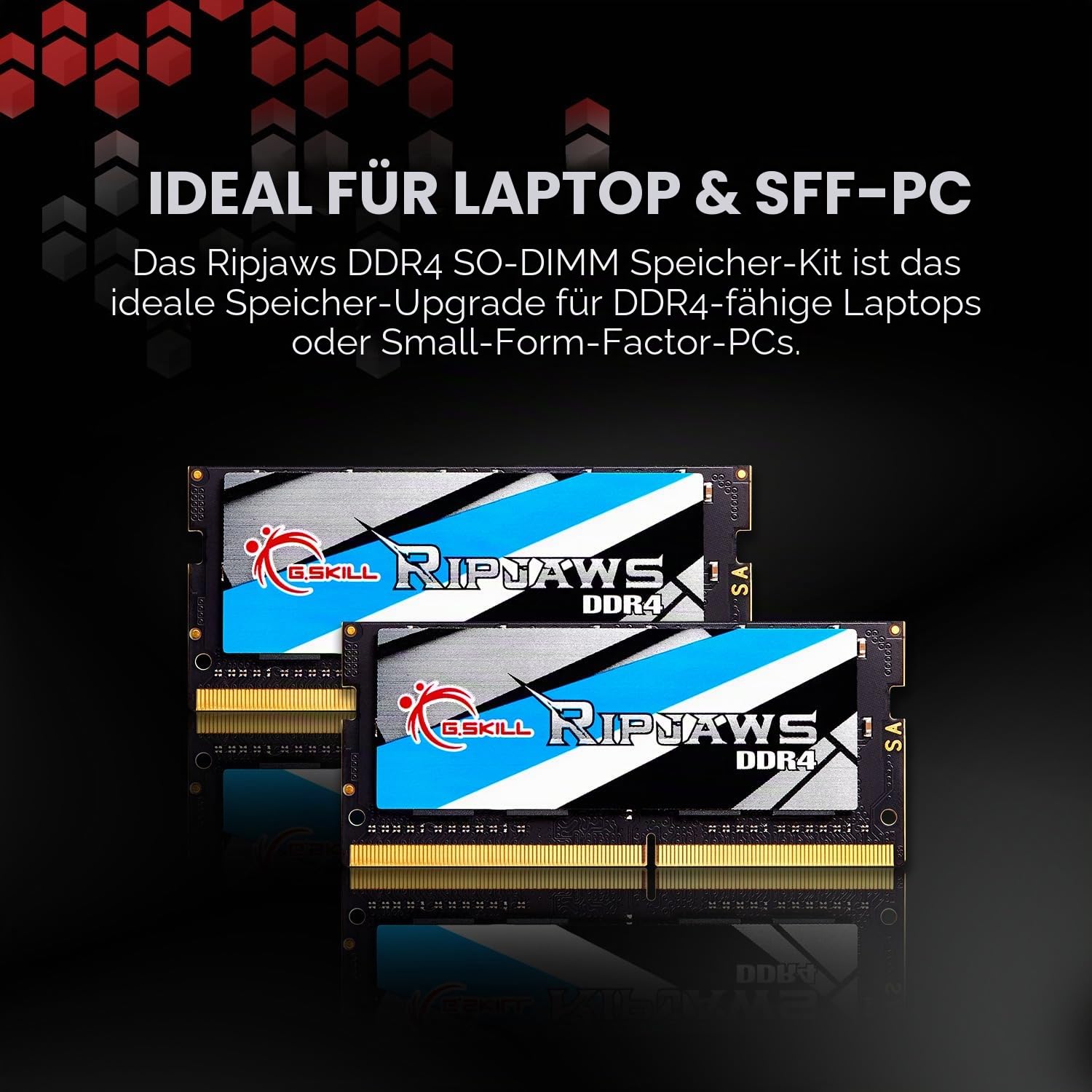 G.Skill SO DDR4 16 GB PC 3200 CL22 Kit 2x8 GB 16GRS 1,2V 16 GB 3.200 MHz 1,2 V 2 8