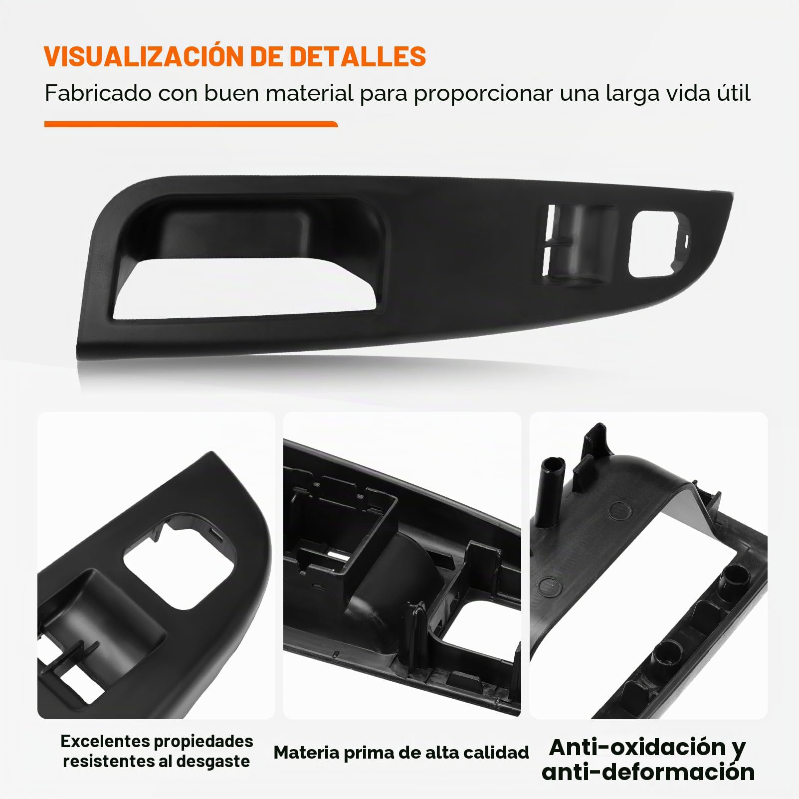 Manija Interior Puerta Izquierdos Para Golf 5 Variant 1K3868049C75R | Tirador Interior Coche Gris Antracita;1K3-868-049-C-75R