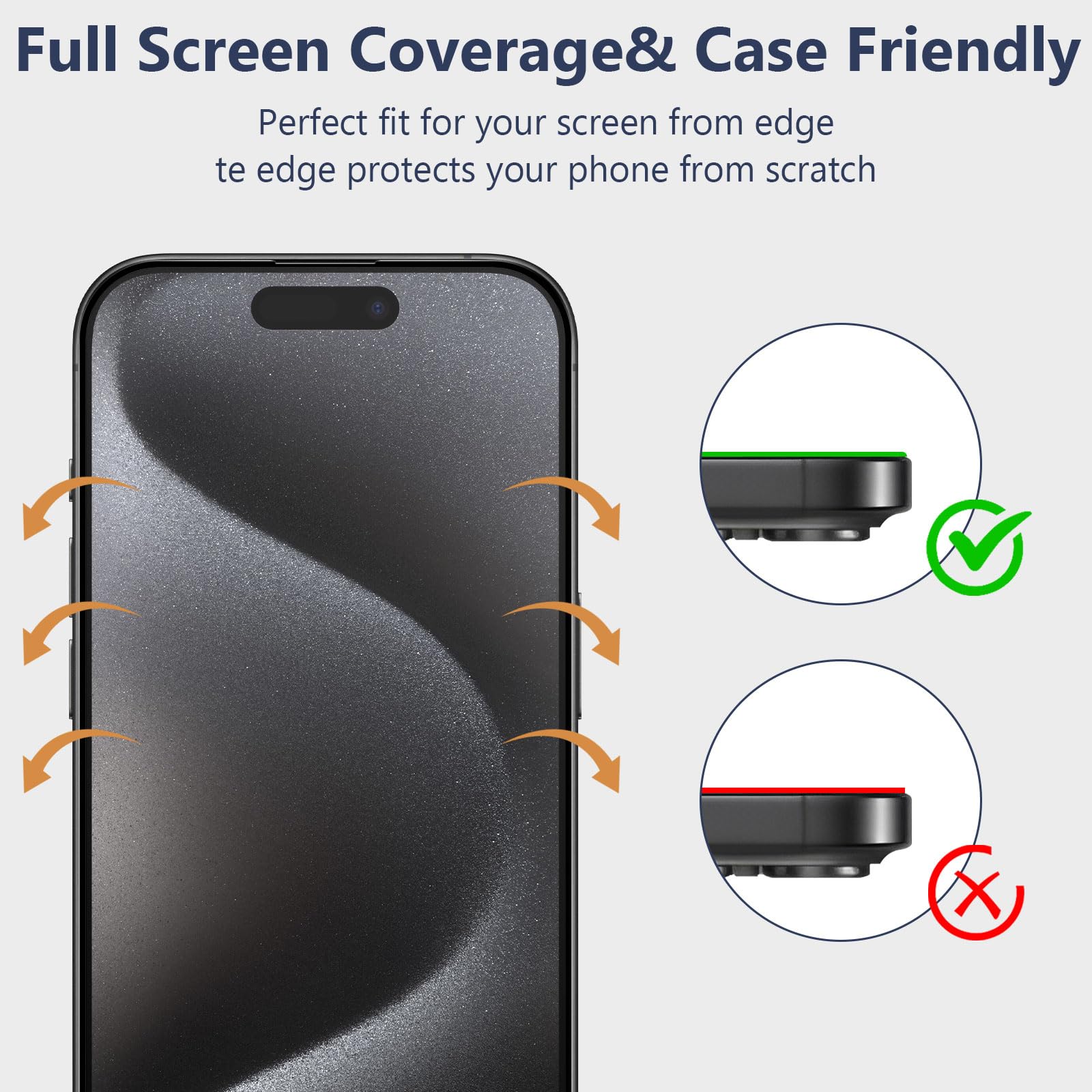 PELLICOLA VETRO TEMPERATO OPACO Per APPLE IPHONE 15 PRO MAX - FULL SCREEN - Foto 6