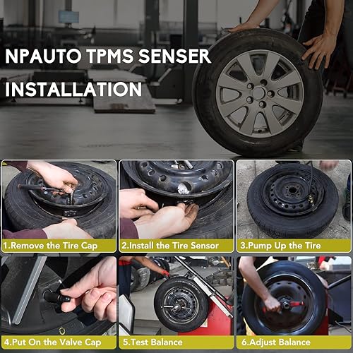 Miniatura 6 de NPAUTO TPMS Sensor de presión de neumáticos para Ford F150 06-08 Explorer Mustang Ranger Expedition Escape Focus Lincoln Mazda Mercury, paquete de 4