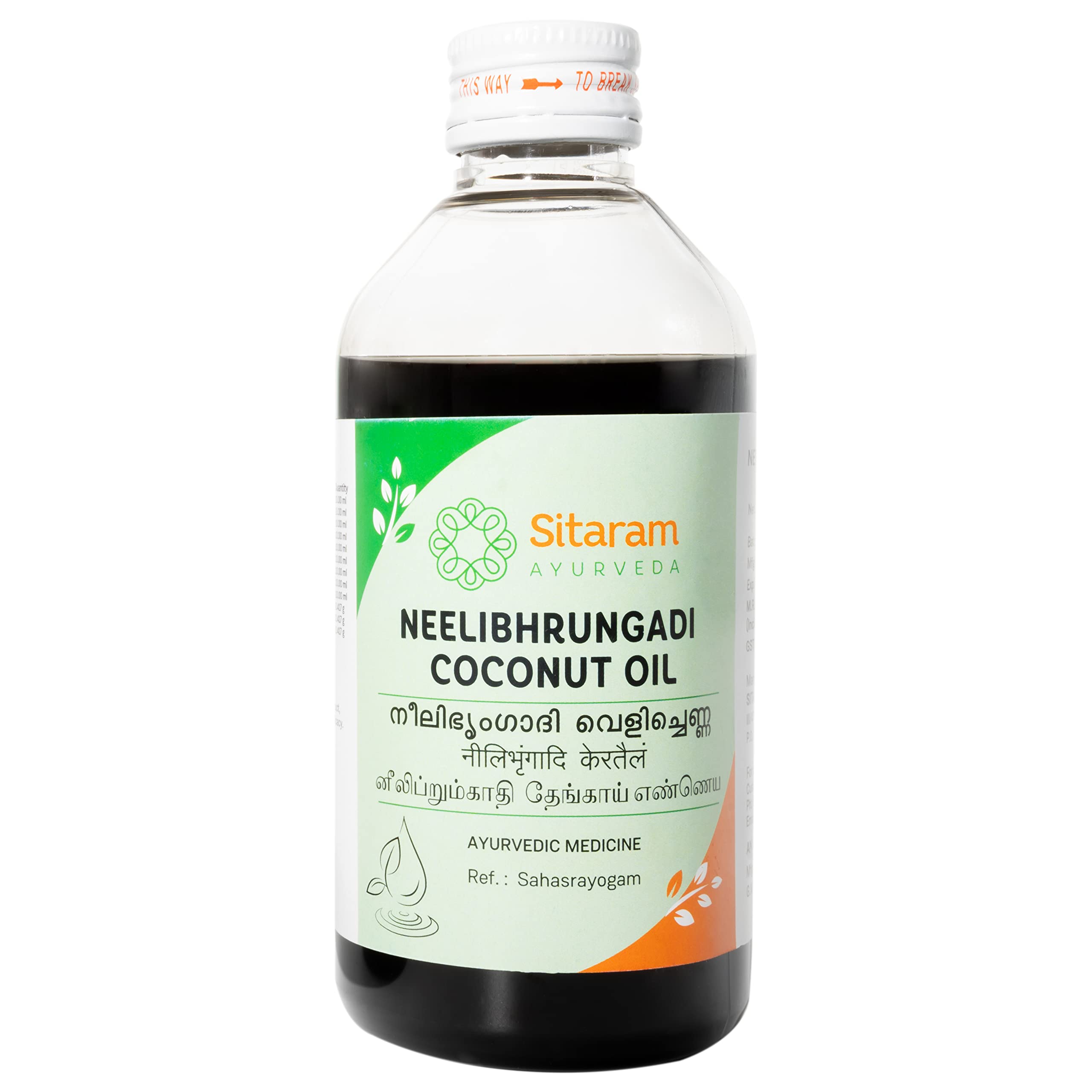 Sitaram Ayurveda Neelibringadhi Hair Oil (450ML) | Kerala Ayurvedic Neelibhrungadi Thailam | Neelibringadi Keram Herbal Oil For Healthy Hair