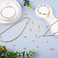 Vista 2 de Pandahall - 100 cierres de pinza de langosta de acero inoxidable 304, chapado en oro de 18 quilates, 0.394 x 0.236 x 0.118 in, para pulir joyas