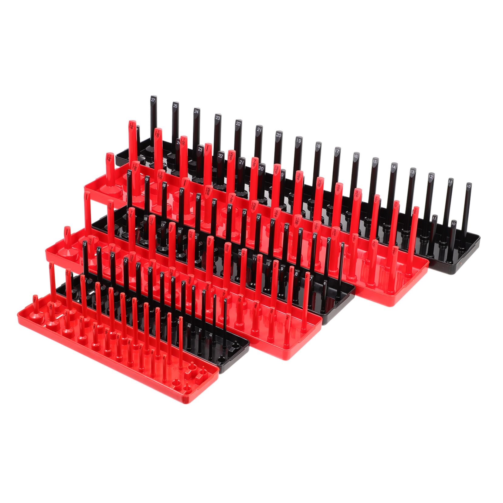 PRETYZOOM Socket Organizer Storage Set 1/4 Socket Holder Tool Organizers for Garage